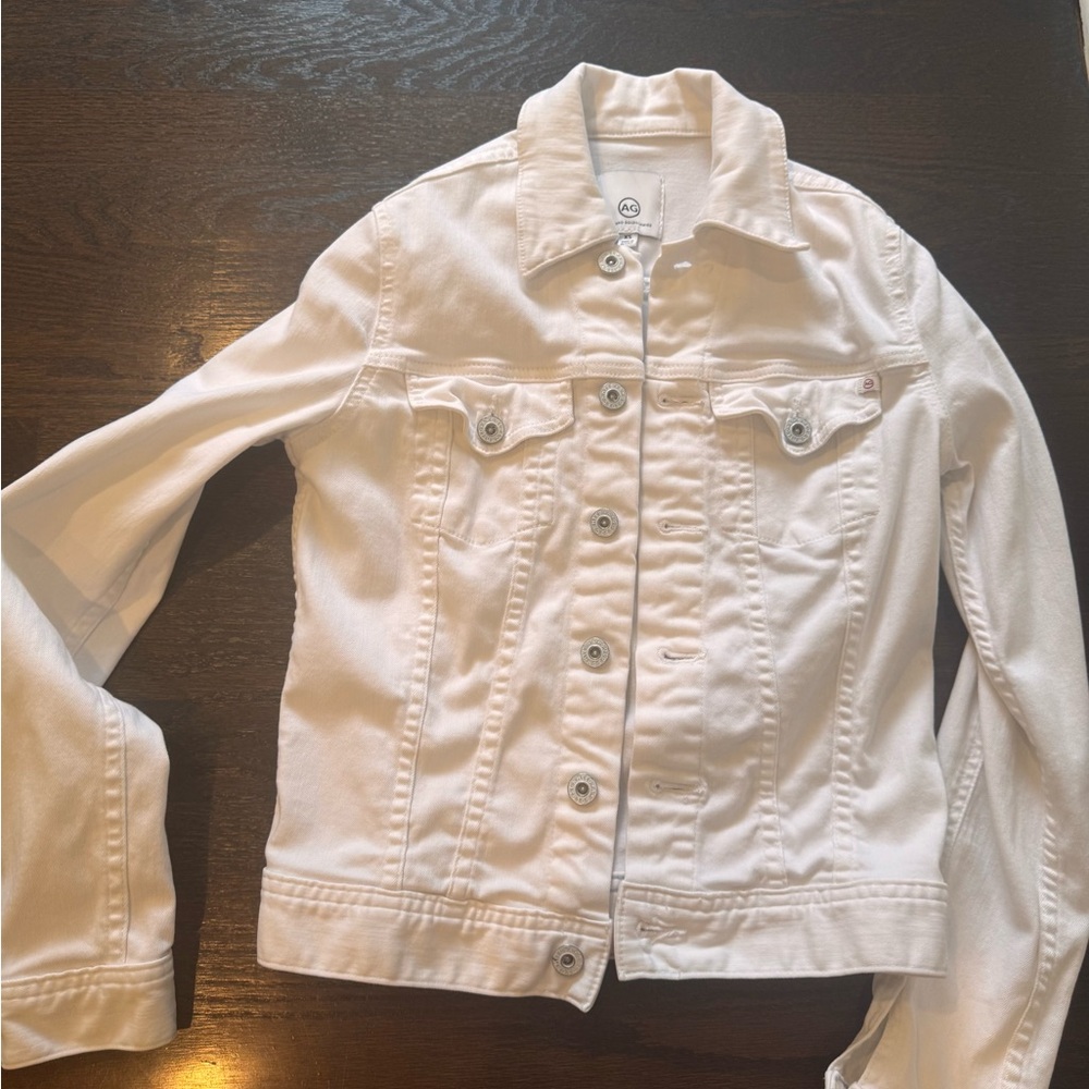 AG Adriano Goldschmied White Denim Jacket